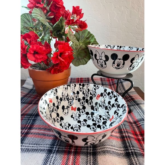 Disney Dining Disney Mickey Mouse Minnie Mouse Cereal Bowls 2